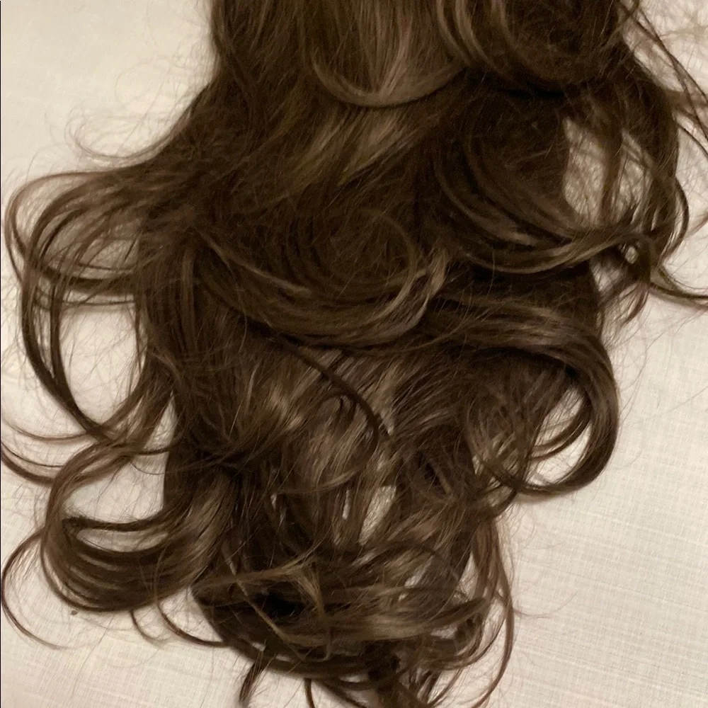 Dark Brown Wigs for Women Long Middle Part Natural Hair Synthetic 26”